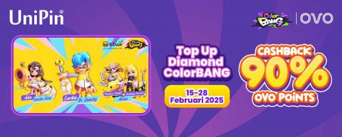 Nikmati Cashback 90% dengan Top Up Diamond ColorBANG Pakai OVO!
